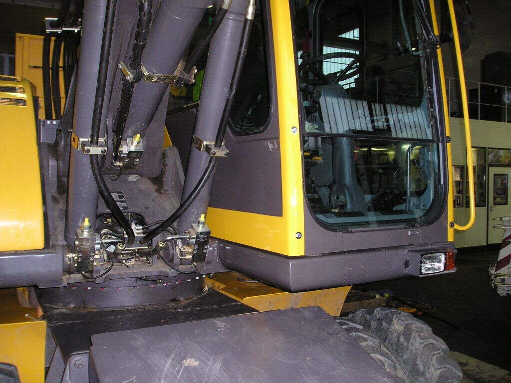 Newly painted driver's cab